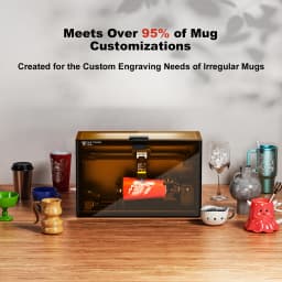 Twotrees TS5 Rotary Laser Engraver 30% Slimmer Body For Cups CNC Machine Laser Engraving Spheres And Circles Tools