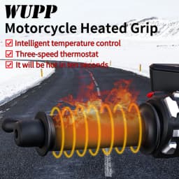 Motorbike Handle Handlebar Warmer 12V Heated Motorcycle Handlebar Grips Waterproof Bicycle Grips Heating Pad 3 Gear Temperature