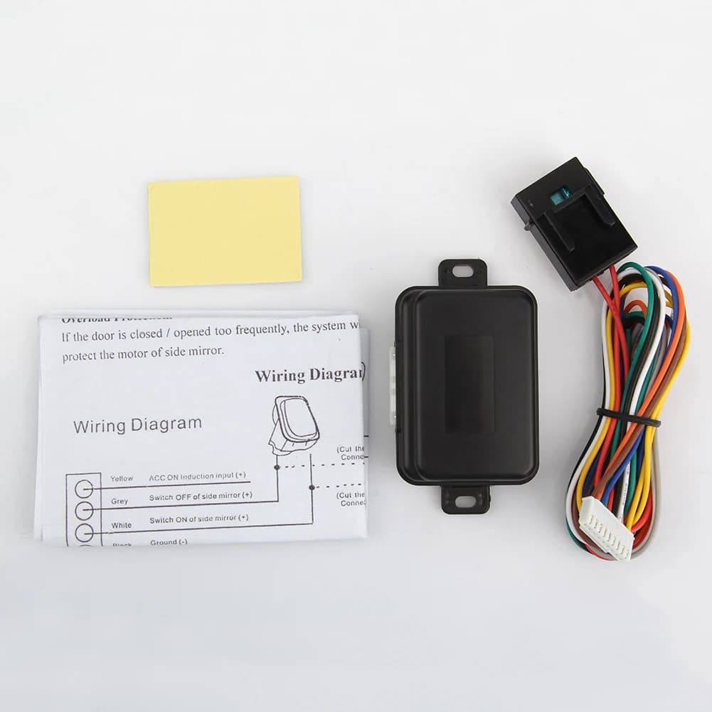 Car Side Rearview Mirror Automatic Folding System with Connecting Cable Automobile Parts Accessories