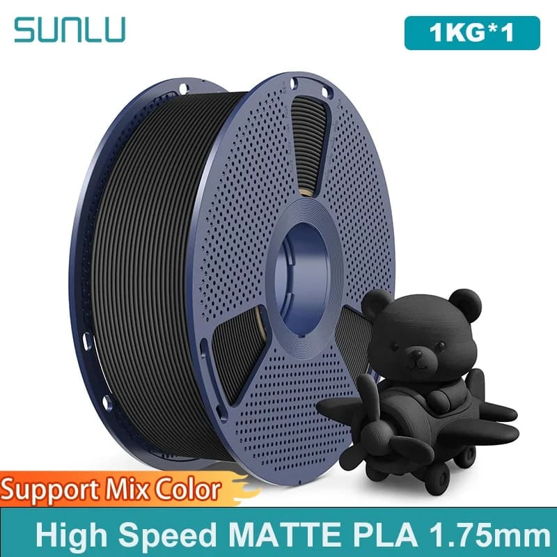 SUNLU（PLA Classic)High Speed Matte PLA Filament 1.75mm 1kg Spool (2.2lbs) High Speed Printing Filament Fit Most FDM Printer