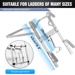 V-Shaped Universal Down Pipe Stand Off, Ladder Accessory Helps Stop Your Ladder Slipping Keep Safety for Fits Most Ladders