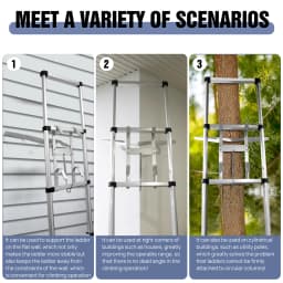 V-Shaped Universal Down Pipe Stand Off, Ladder Accessory Helps Stop Your Ladder Slipping Keep Safety for Fits Most Ladders