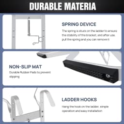 V-Shaped Universal Down Pipe Stand Off, Ladder Accessory Helps Stop Your Ladder Slipping Keep Safety for Fits Most Ladders