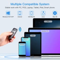 Eyoyo Bluetooth Barcode Scanner 1D 2D QR Code Screen Image Reader PDF417 Data Matrix USB Wired Scanning 015 Mini Portable Reader