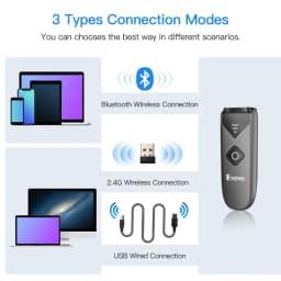 Eyoyo Bluetooth Barcode Scanner 1D 2D QR Code Screen Image Reader PDF417 Data Matrix USB Wired Scanning 015 Mini Portable Reader
