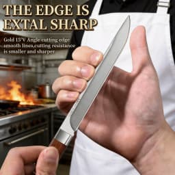 High-hardness Stainless Steel Kitchen Knife, Professional Fruit Knife with Leather Sheath, Ideal for Cutting Meat and Cooking