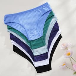 4PCS/SET Women's Cotton Panties Sexy Soft Striped Underpants 12 Solid Color Briefs Female Comfortable Stretch Lingerie M-XL
