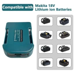 1Pc For Makita 18V With USB With Type-C Battery Holder For Makita Battery BL1840 BL1850 BL1860 Charger Adapter Fast Charging