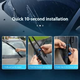 Wiper Blade Spring Steel Pressure Strip Universal Adapter for Firm Glass Contact Eliminate Chatter Skipping Streaking Rain Clean