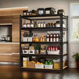60/72 Inch Heavy-duty Metal Storage Rack, With A Load-bearing Capacity Of 2000 Pounds Per Layer, Adjustable Height
