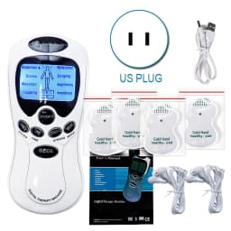 Electric Pulse Massager Muscle Stimulator Full Body Relax TENS Unit Machine Neck Back Arm Leg Relax Massage with Electrodes