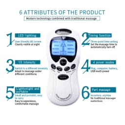 Electric Pulse Massager Muscle Stimulator Full Body Relax TENS Unit Machine Neck Back Arm Leg Relax Massage with Electrodes