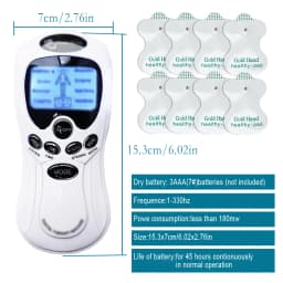 Electric Pulse Massager Muscle Stimulator Full Body Relax TENS Unit Machine Neck Back Arm Leg Relax Massage with Electrodes