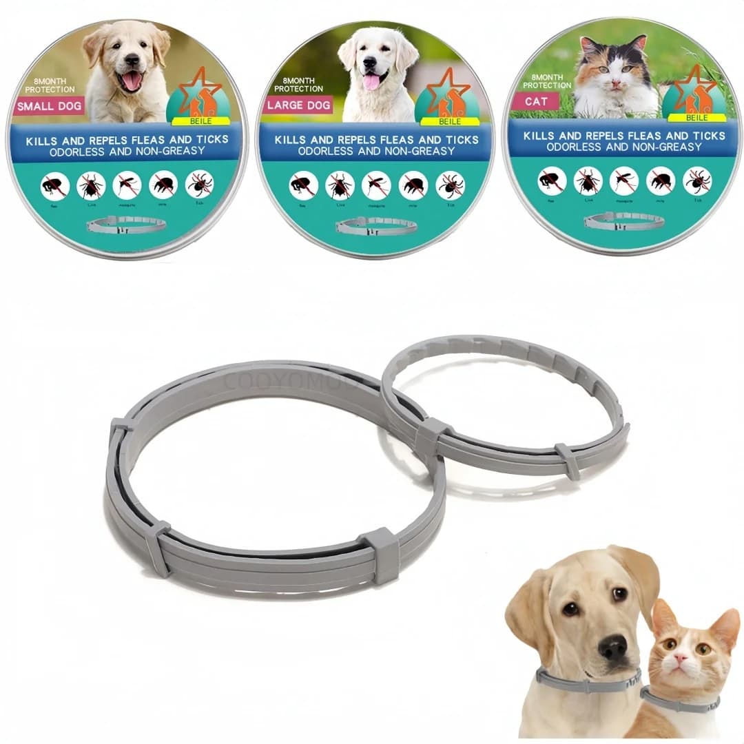 Extendable Pet Dogs Flea Collar Antiparasitic Calming Necklace Personalized Anti-Flea and Tick Mosquito for Big Dog Puppy Cat