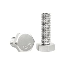 304 Stainless Steel A2-70 DIN933 Hexagon Head Bolts Full Thread Metric Fasteners M3 M4 M5 M6 M8 M10 M12