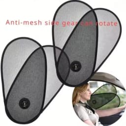 2/4-Piece 1/2 Sets Car Window Sun Shade Set, Adjustable Rotatable Side Window Sun Visor for Windshield, Fit Sun Protection