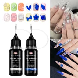 2pcs 12ml 3D Mold Nail Gel Nail Modeling Gel Nail Polish DIY for Flower Butterfly Design Soak Off UV Gel Varnish Nail Supplies