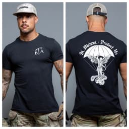 2026 St. Michael - Protect Us _ T-shirt - Suitable for Sports Wear Pure Cotton