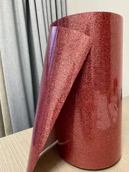 Heat Transfer Glitter Vinyl 12×10 Inch 1 Sheet Transfer Vinyl Iron On for Clothes HTV Shirt High Elastic Decor Film Easy to Cut
