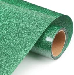 Heat Transfer Glitter Vinyl 12×10 Inch 1 Sheet Transfer Vinyl Iron On for Clothes HTV Shirt High Elastic Decor Film Easy to Cut
