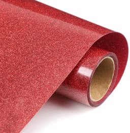 Heat Transfer Glitter Vinyl 12×10 Inch 1 Sheet Transfer Vinyl Iron On for Clothes HTV Shirt High Elastic Decor Film Easy to Cut