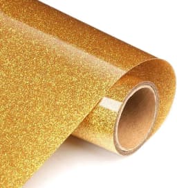 Heat Transfer Glitter Vinyl 12×10 Inch 1 Sheet Transfer Vinyl Iron On for Clothes HTV Shirt High Elastic Decor Film Easy to Cut