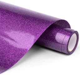 Heat Transfer Glitter Vinyl 12×10 Inch 1 Sheet Transfer Vinyl Iron On for Clothes HTV Shirt High Elastic Decor Film Easy to Cut