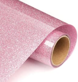Heat Transfer Glitter Vinyl 12×10 Inch 1 Sheet Transfer Vinyl Iron On for Clothes HTV Shirt High Elastic Decor Film Easy to Cut