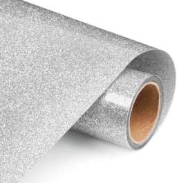 Heat Transfer Glitter Vinyl 12×10 Inch 1 Sheet Transfer Vinyl Iron On for Clothes HTV Shirt High Elastic Decor Film Easy to Cut