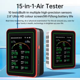 Multifunctional Digital Air Quality Monitor CO2 CO TVOC HCHO PM Meter Digital Temperature Humidity Tester Home Air Detector