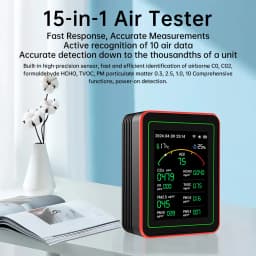 Multifunctional Digital Air Quality Monitor CO2 CO TVOC HCHO PM Meter Digital Temperature Humidity Tester Home Air Detector
