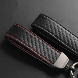 Carbon Fiber Rope Car Keychain Men Women Luxury Key Chain Holder Key Strap Pendant Keyring Horseshoe Buckle Business Gift