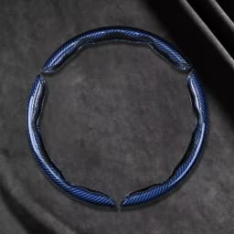 2/3PCS Laser Carbon Fiber Silicone Car Steering Wheel Cover 1K Micro Fiber Leather PVC Wheel Booster Cover Non-Slip Universal