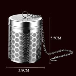 1pc Tea Infuser, Extra Fine Mesh Tea Strainers for Loose Tea, Stainless Steel Tea Strainer with Extended Chain Hook
