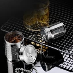 1pc Tea Infuser, Extra Fine Mesh Tea Strainers for Loose Tea, Stainless Steel Tea Strainer with Extended Chain Hook