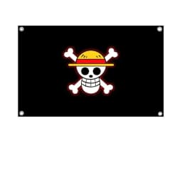 New One Piece 90*150cm Polyester Flag, Monkey D. Luffy Straw Hat Pirates Skull Banner, Decorative Trumpet Flag