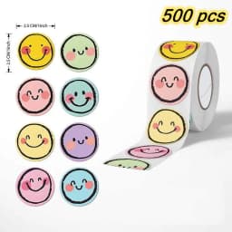 100-500pcs Cute Reward Stickers for Kids School Supply - DIY Thank You Sealing Labels Stationery Toy Game Tags for Teachers Gift