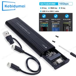 M2 SSD Case NVME SATA Dual Protocol M.2 to USB Type C SSD Enclosure Adapter NVME SATA SSD Disk Box Supports M Keys and B&M Keys