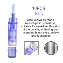 10Pcs Dermapen Nano Needles Microneedling Bayonet Tattoo Removal 9 12 24 36 42pin Cartridge Needle For A1 Disposable Replacement