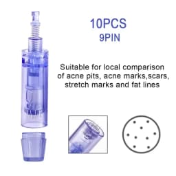 10Pcs Dermapen Nano Needles Microneedling Bayonet Tattoo Removal 9 12 24 36 42pin Cartridge Needle For A1 Disposable Replacement