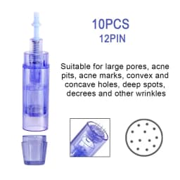10Pcs Dermapen Nano Needles Microneedling Bayonet Tattoo Removal 9 12 24 36 42pin Cartridge Needle For A1 Disposable Replacement