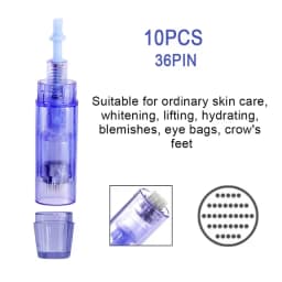 10Pcs Dermapen Nano Needles Microneedling Bayonet Tattoo Removal 9 12 24 36 42pin Cartridge Needle For A1 Disposable Replacement