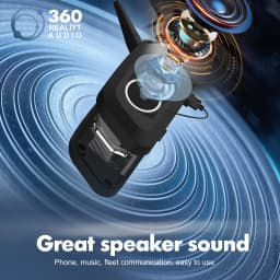 XiNowy V6 Plus Motorcycle Helmet Bluetooth Headset IP65 Waterproof 2 Intercom Modes Noise Reduction Type-C Multi-group Chat MP3