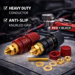 2pcs/Set 6mm 8mm Battery Terminal Connector Kit, Remote Power Junction Post for Car Auto Accessories