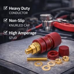 2pcs/Set 6mm 8mm Battery Terminal Connector Kit, Remote Power Junction Post for Car Auto Accessories
