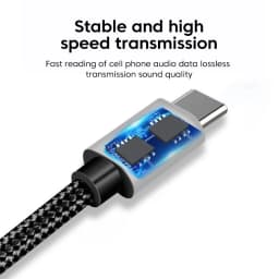 NNBILI Type C To 3.5mm Aux Audio Cable Headset Speaker Headphone Jack Adapter Car Aux for Samsung S25 Note 20 S26 Ultra Tab S7