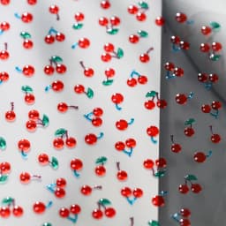1/2Pcs 5D Red Crystal Cherry Nail Art Stickers Soft Jelly Cherrys Nail Decals Self-Adhesive Fruit Cherry Nail Charms Decoration