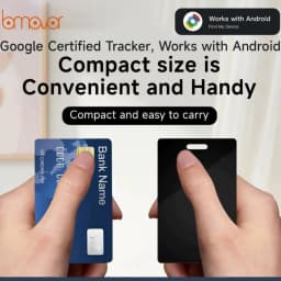 Android Wireless Charging Tracking Location Wallet Tracker Card - Waterproof GPS Locator Compatible with Google Find My App
