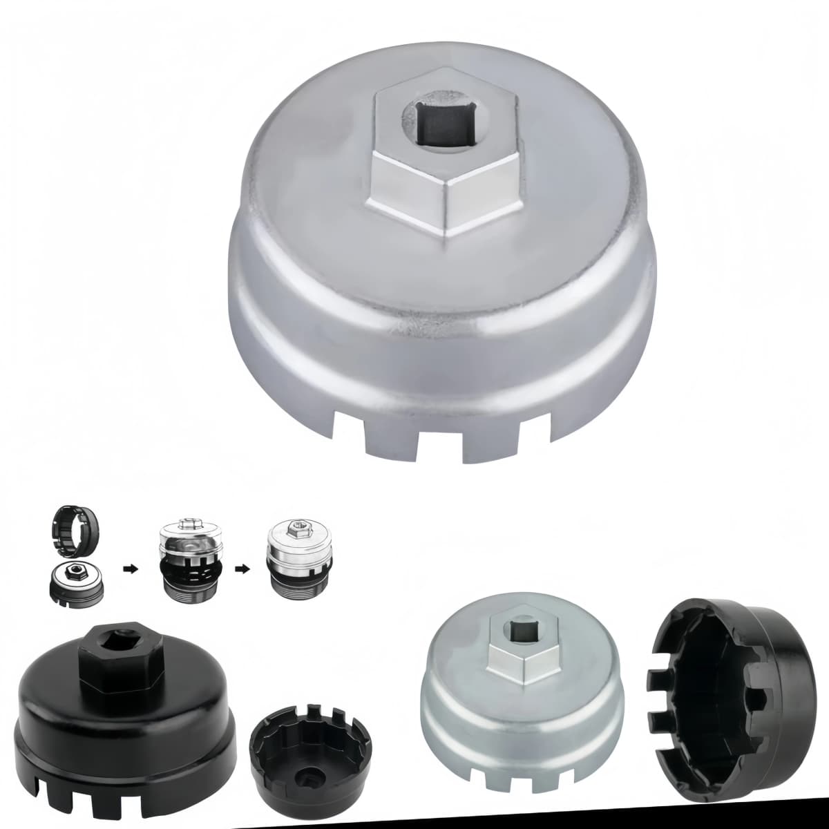 Professional Aluminum Oil Filter Wrench Cap Style Tool for Toyota Lexus Engines Universal Car Maintenance Repair Accessory