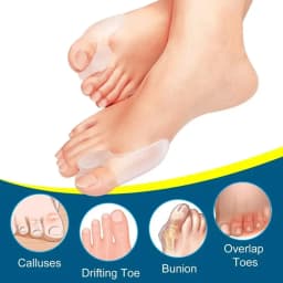 2PCS Silicone Gel Thumb Corrector Bunion Foot Toe Hallux Valgus Protector Separator Finger Straightener Adjuster Foot Care Tool